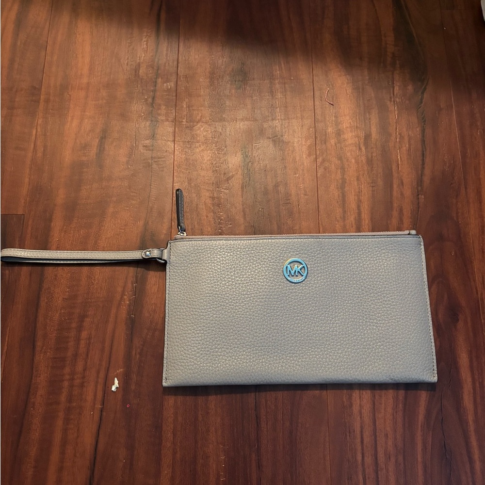 Coach Silver Wristlet Clutch
